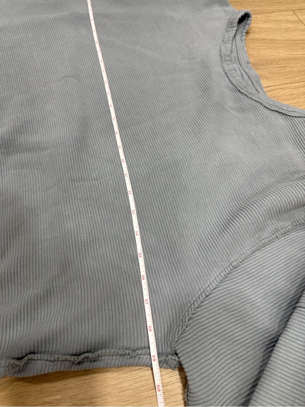We The Free Gray Ribbed Oversized Pullover Sweatshirt Size L - Picture 6 of 7